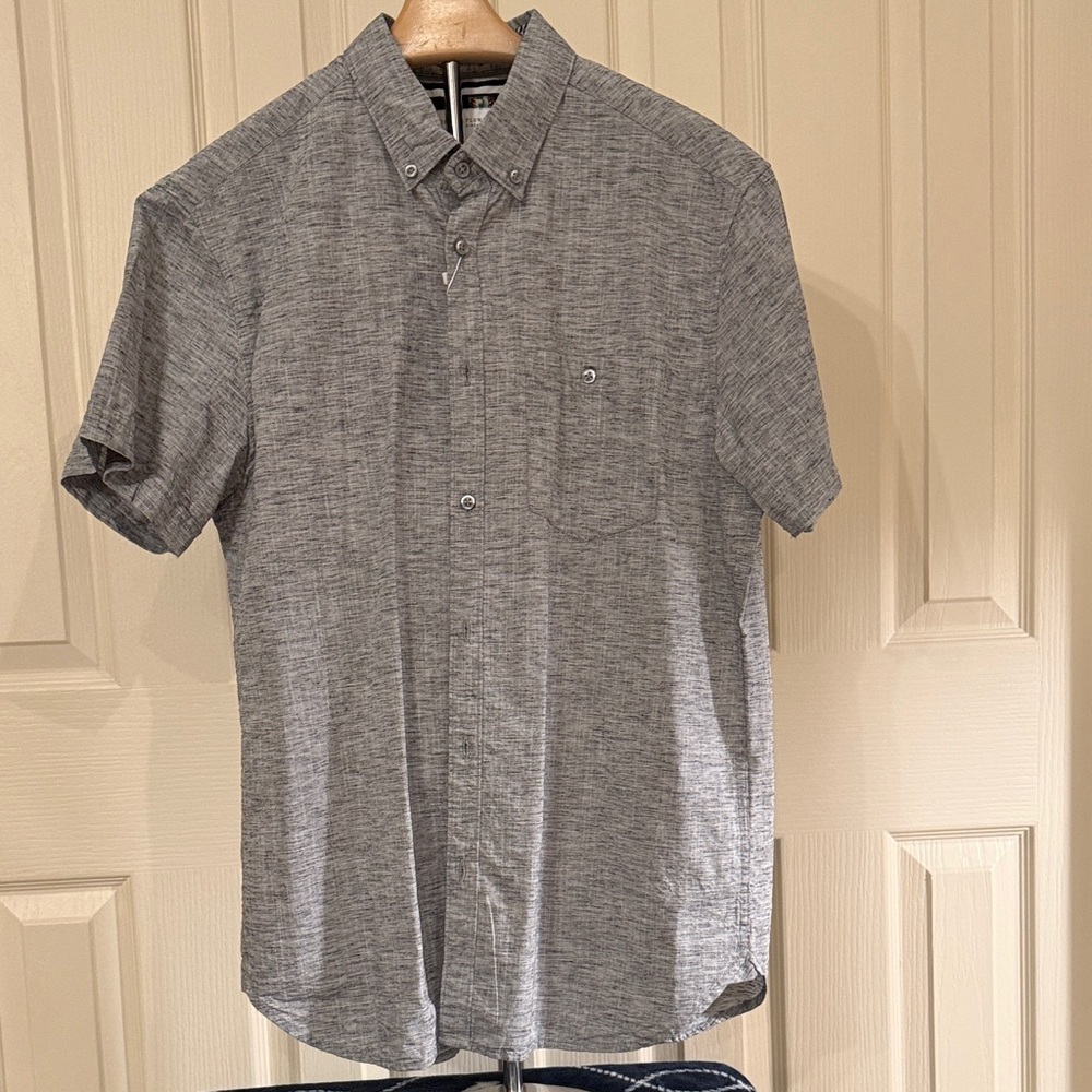 Denim & Flower Men's Charcoal Button Down Shirt